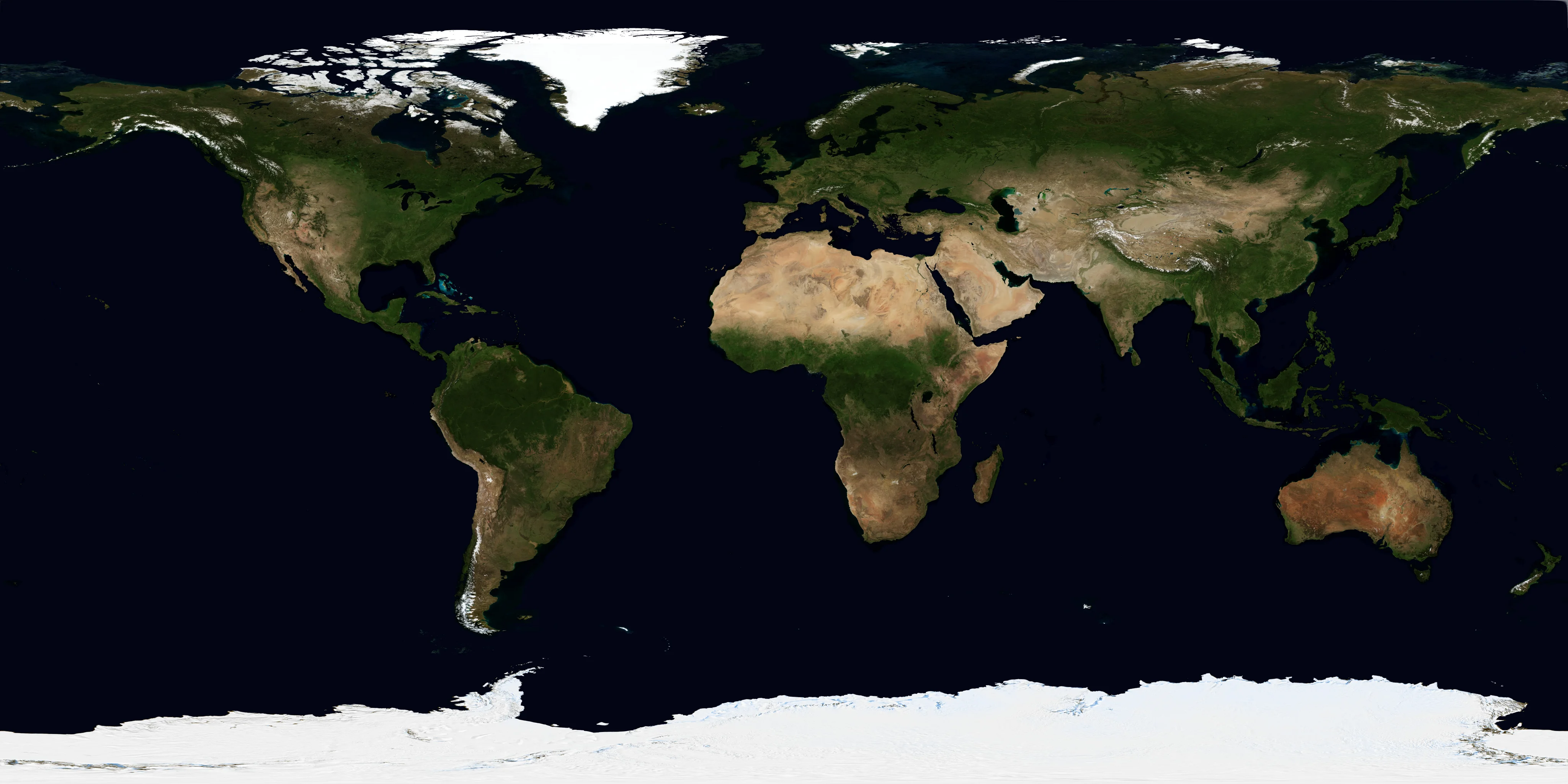 Blue Marble — NASA, daytime Earth (cloud-free July 2004)